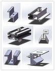 Thin Film Frameless Solar Panel Clamps Semi Flexible Mounting Brackets Anodized Surface