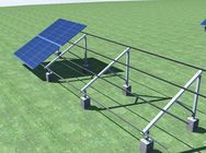 Concrete Base Solar Panel Ground Mounting Systems Double Pole Type