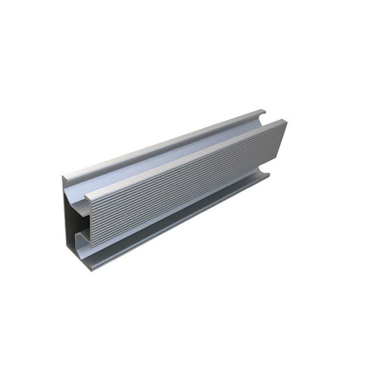 Extruded Aluminum Slotted Rail For Photovoltaic Module Mounting Systems OEM