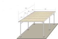 PV Garage Canopy Solar Carport Structures , Anodized Galvanized Racks Solar Parking Lot