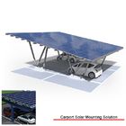 PV Garage Canopy Solar Carport Structures , Anodized Galvanized Racks Solar Parking Lot