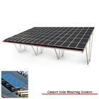 High Strength Carport Solar Systems Galvanized Steel Frame Aluminum Rails