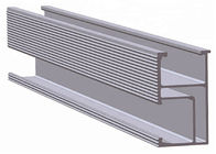 Silver Aluminum Slotted Rail For Solar Energy System Roof Ground Project