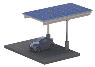 Galvanized Residential Solar Carport Structures , On Off Grid Solar Power Parking Lot