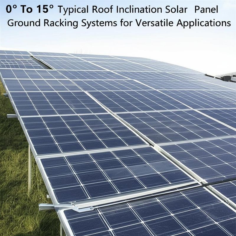 0° To 15° Typical Roof Inclination Solar Panel Ground Racking Systems ...