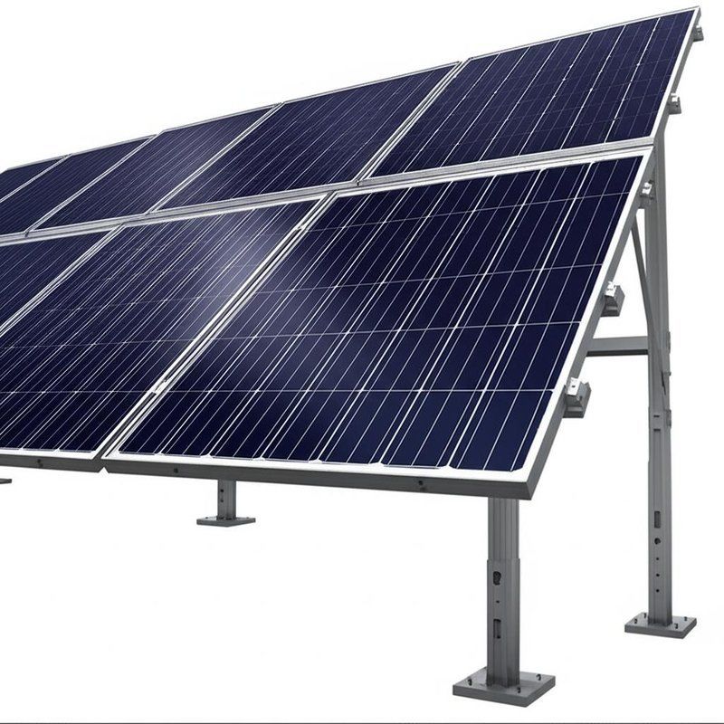 Commercial Solar Panel Ground Mounting Systems Adjustable 0° To 15 ...