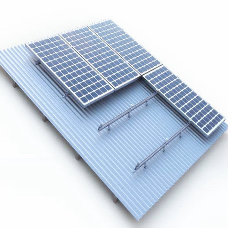 Frameless Solar Panel Roof Mounting Systems Color Steel Sandwich Inclined Hot - Dip Galvanized
