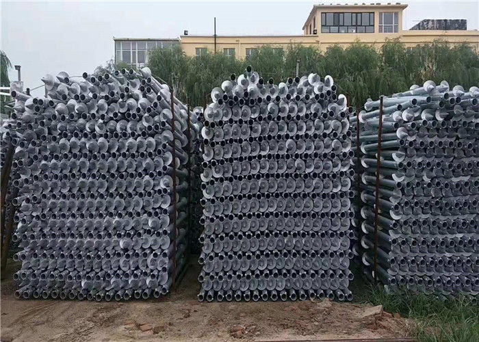 High Strength Ground Screw Piles Anchor Galvanized Metal Steel 2000mm Length