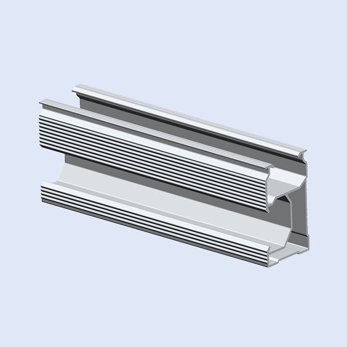 Extruded Aluminum Slotted Rail For Photovoltaic Module Mounting Systems OEM