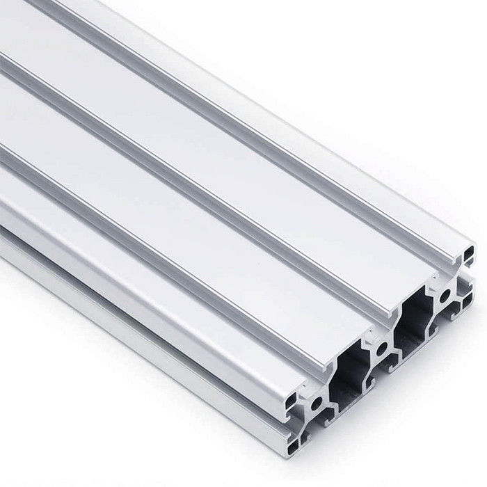 Industrial Aluminum Profile Silver Aluminum Slotted Rail For Solar Energy System Roof Ground Project