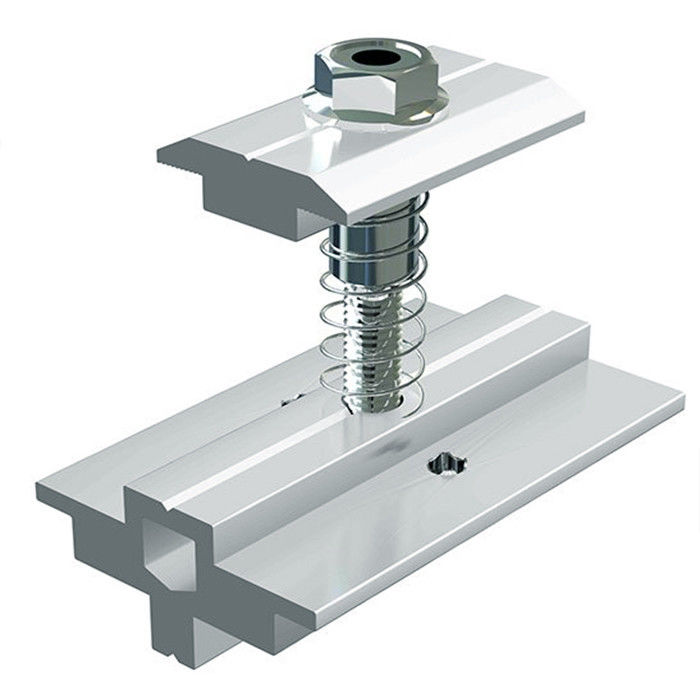Open Ground 6063,6005 Customized Length Solar Panel Earthing Clamps