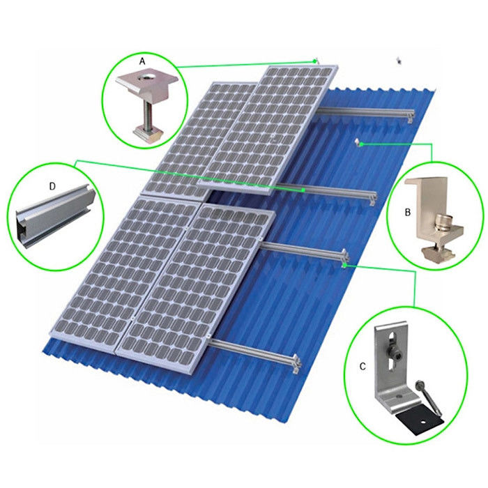 6063 6005 Framed Or Frameless Solar Panel Rail Solar System Components