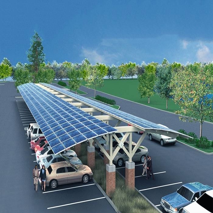 Solar Parking Lot Anodized Aluminum PV Mounting Structures