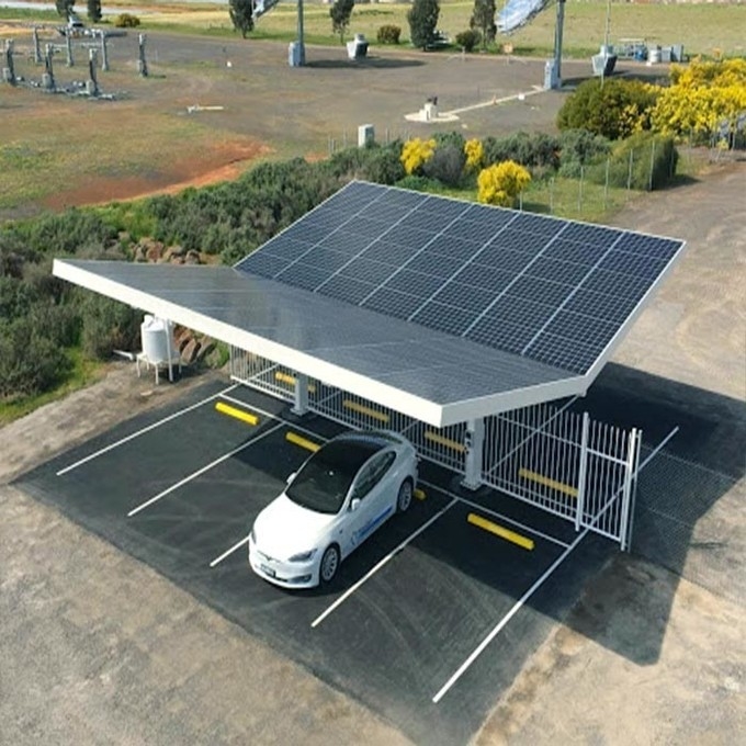 On / Off Grid Solar Carport Systems With Metal Roofing Sheet solar bracket solar system