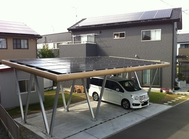 Car Park Solar Panel Ground Mounting System Full Installation anodized carport solar bracket