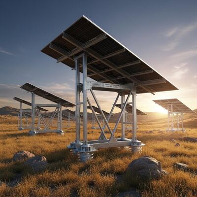 Good price Height Clearance 8 To 15 Typical Solar Panel Ground Mounting Systems Optimized for Wind Load Up To 80m per Second Featuring Unlimited Depth online