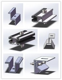 Good price Thin Film Frameless Solar Panel Clamps Semi Flexible Mounting Brackets Anodized Surface online