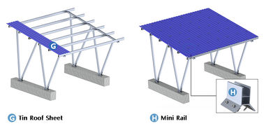 Good price Q345 6063 Solar Parking Lot ,  Frameless Panel Open Ground PV Mounting Systems online