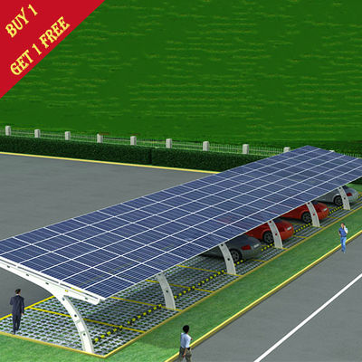 Good price 60kw Carport Solar Systems For Car Port Parking Frameless Panel PV Ground Mounting Solar Car Parking Shed online