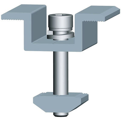 Good price Roof & Ground Aluminum Mid End Solar Panel Clamps Solar System Components online